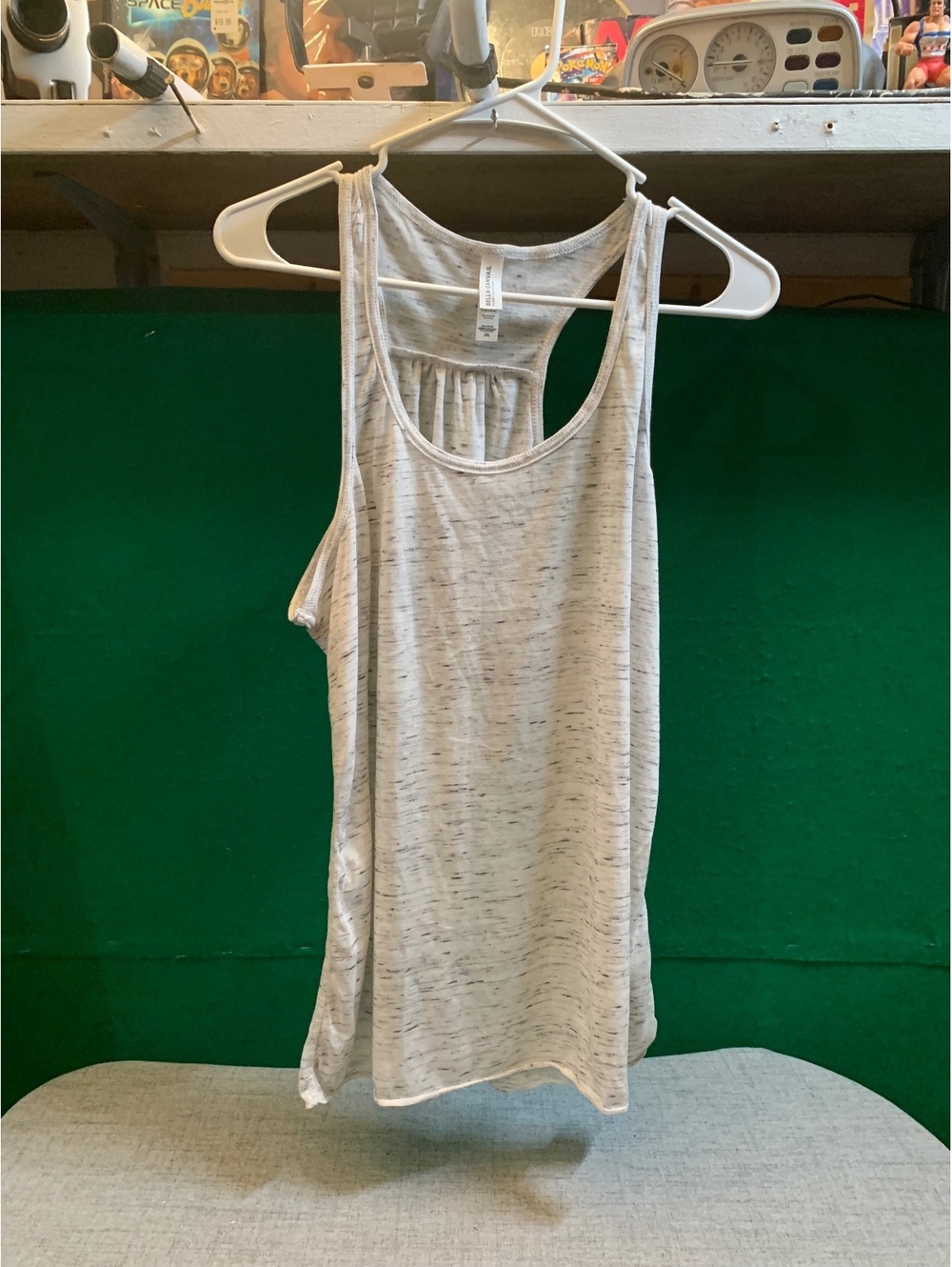 Bella Canvas Women's Heather Gray Racerback Tank Top Size 2XL